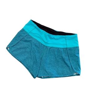 Lululemon blue running shorts